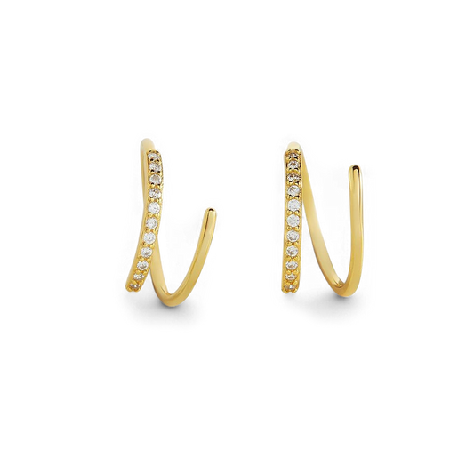 Boucles d'oreilles créoles à double boucle