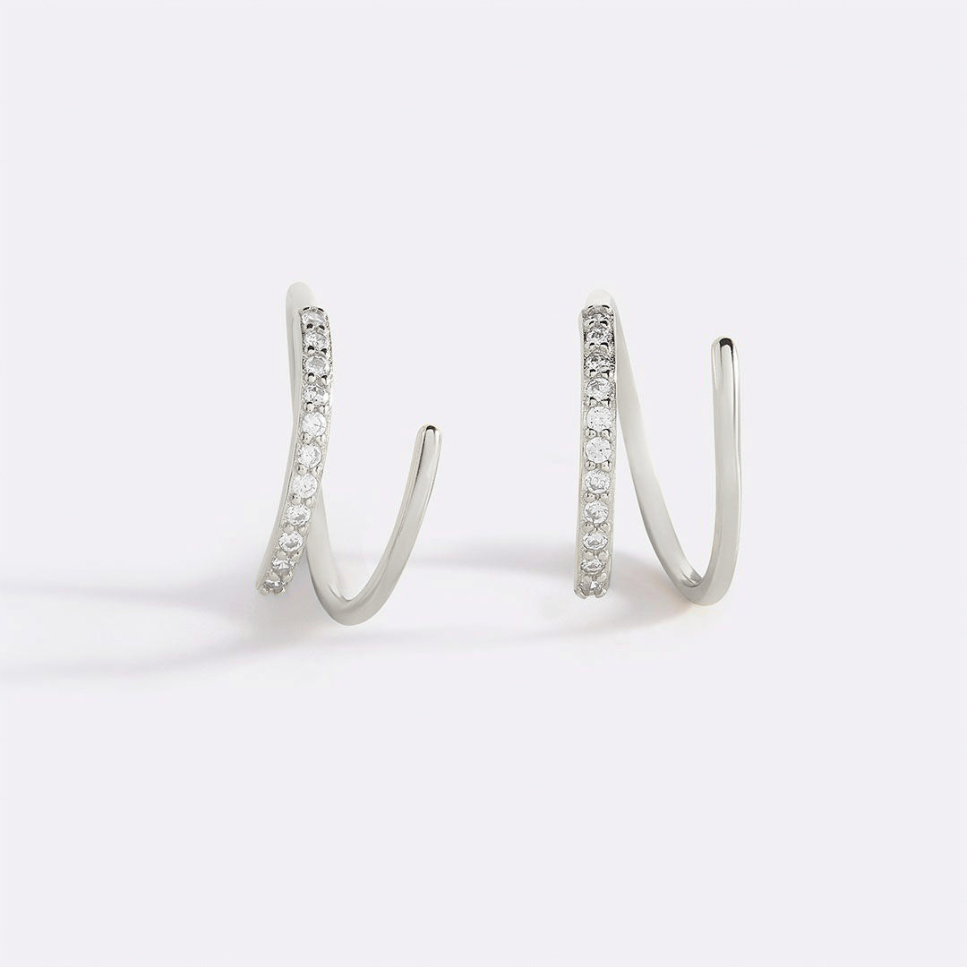 Boucles d'oreilles créoles à double boucle