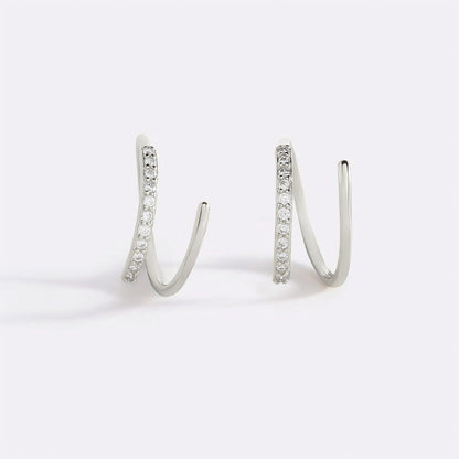 Boucles d'oreilles créoles à double boucle