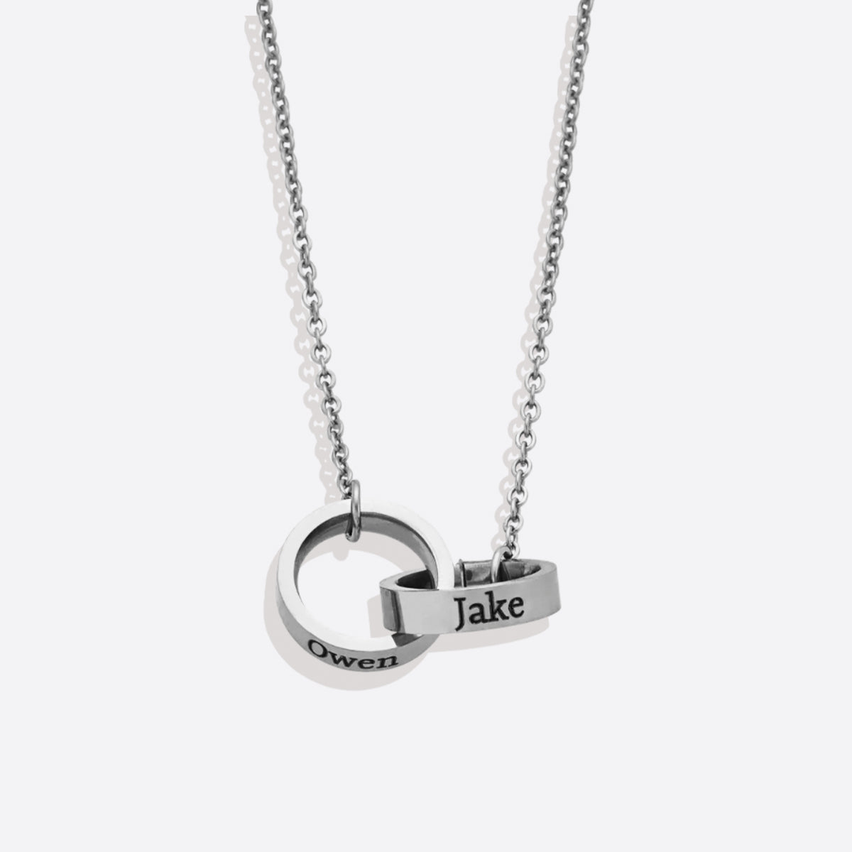Halskette mit Doppelnamensring