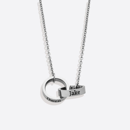 Halskette mit Doppelnamensring