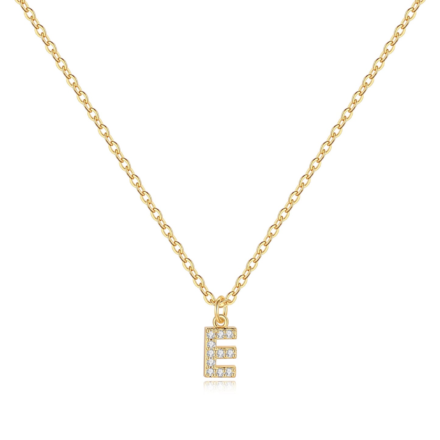 Pavé-Halskette mit Großbuchstaben