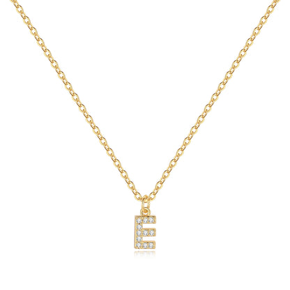 Pavé-Halskette mit Großbuchstaben