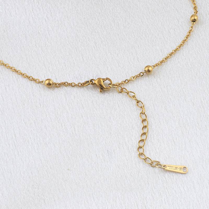 Initial & Birthstone Droplet Necklace