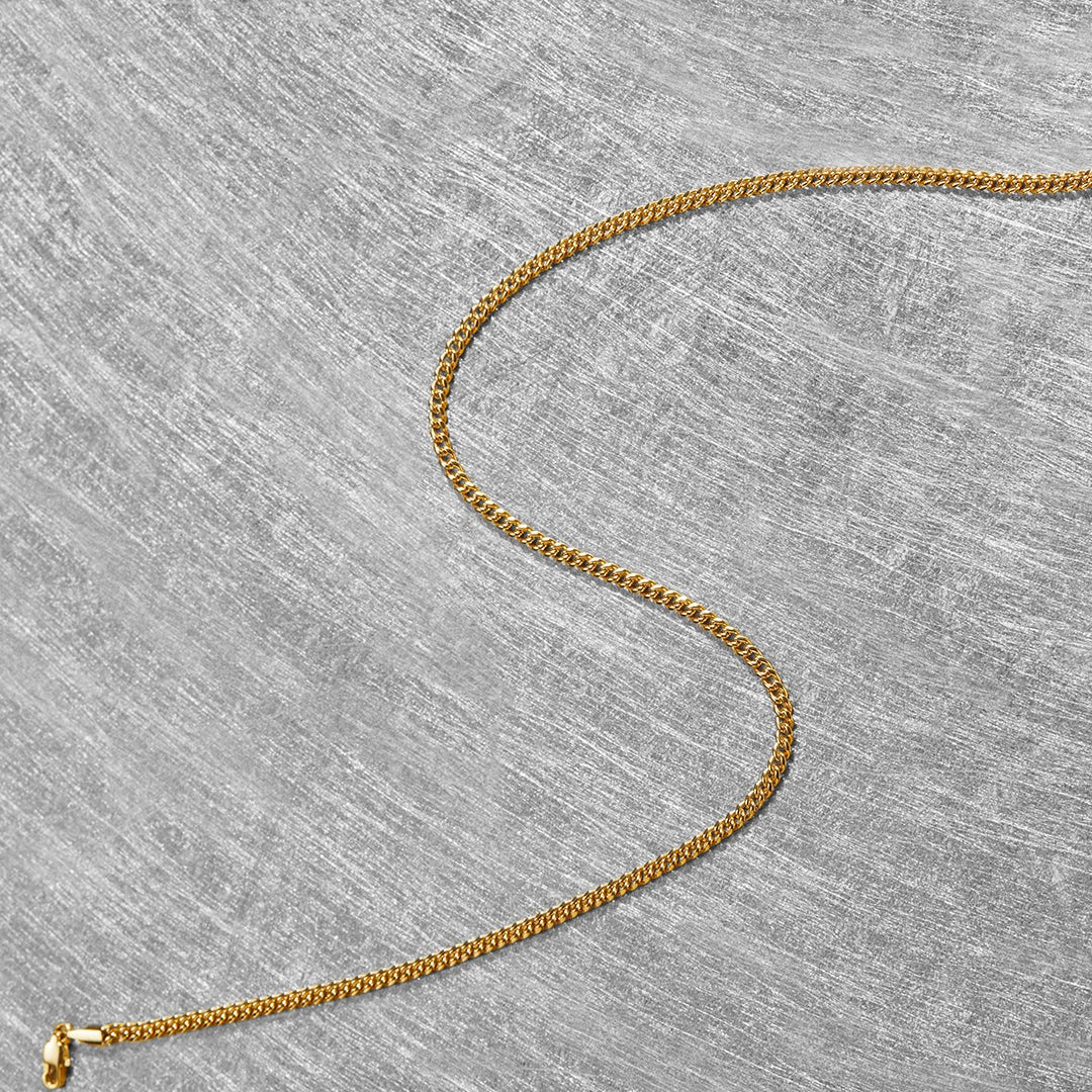 Collier chaîne cubaine de 3 mm