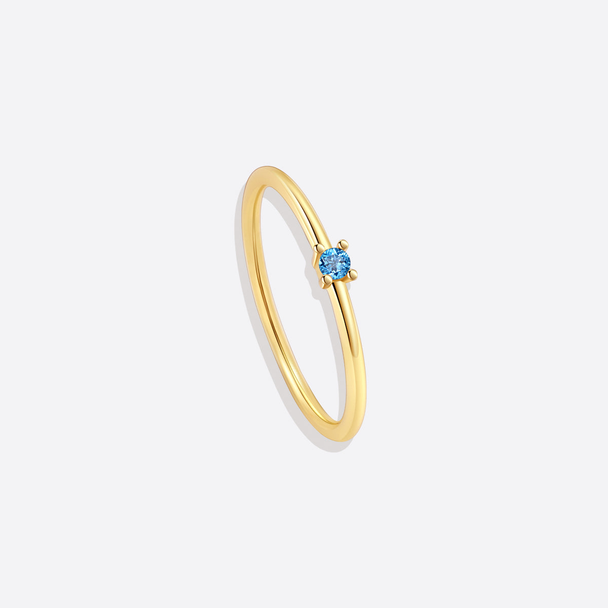 Bague empilable avec pierre de naissance super délicate