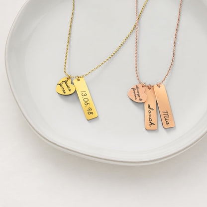 Collier avec pendentif en forme de cœur gravé • Cadeau pour meilleur ami