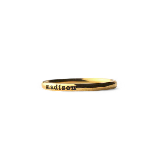 Engraved Stacking Ring | 2mm Band
