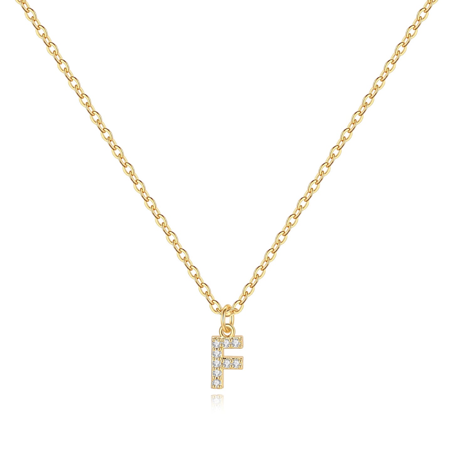 Pavé-Halskette mit Großbuchstaben