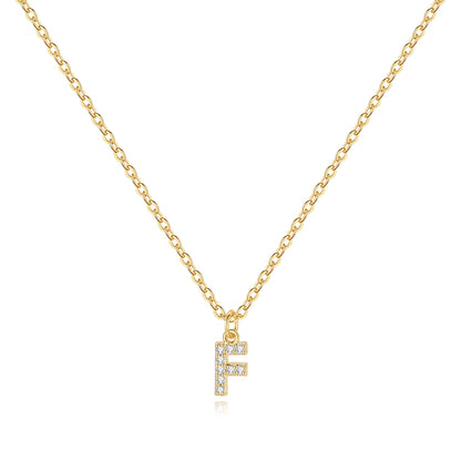 Pavé-Halskette mit Großbuchstaben