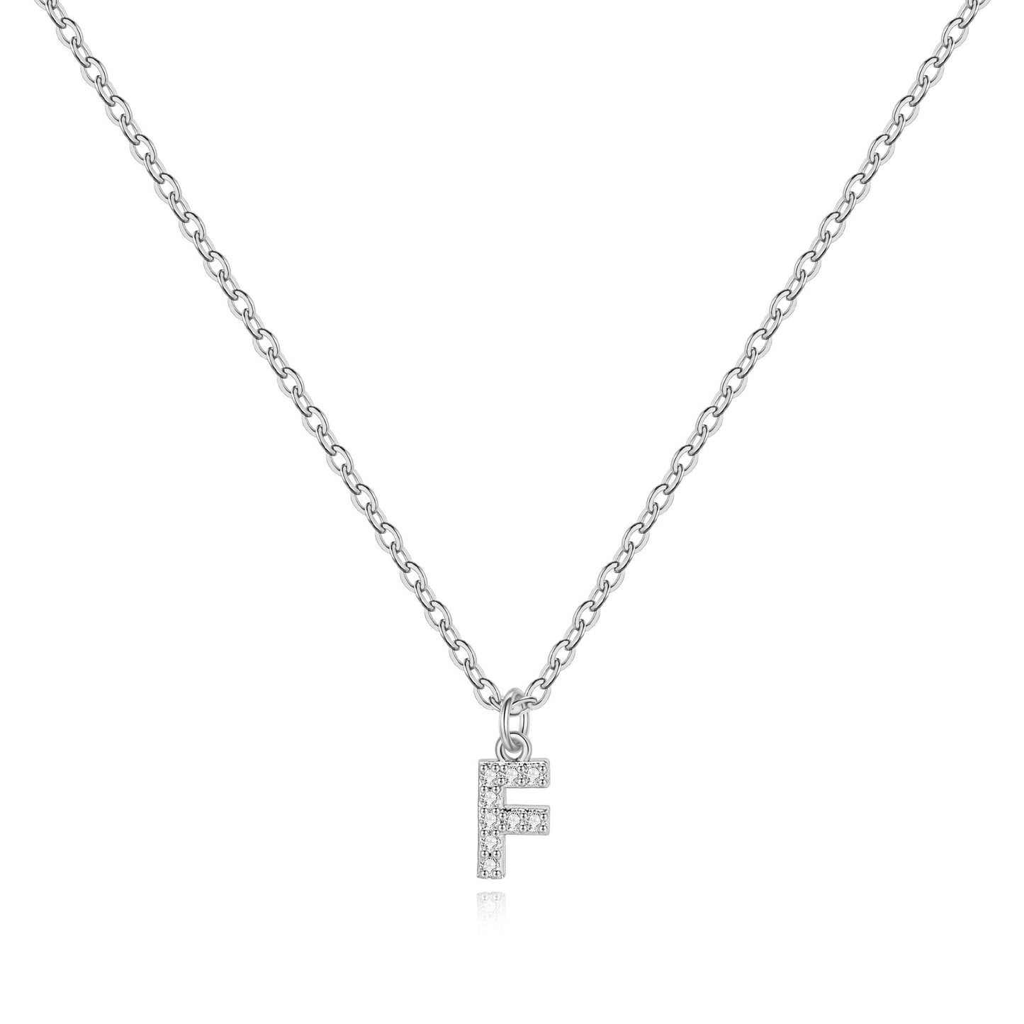 Pavé-Halskette mit Großbuchstaben