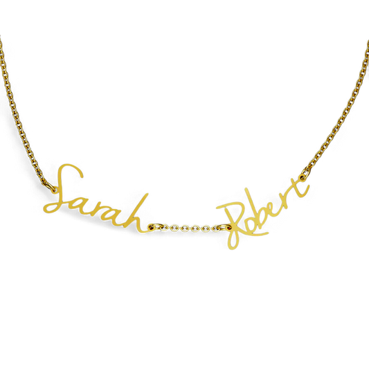 Collier double nom de fée