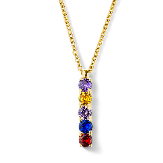 Collier avec pierre de naissance familiale