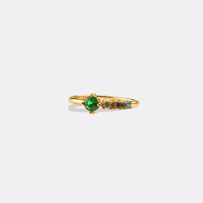 Bague avec pierres de naissance familiales