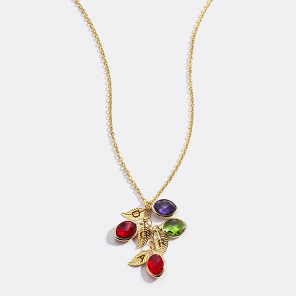 Collier avec pierres de naissance familiales
