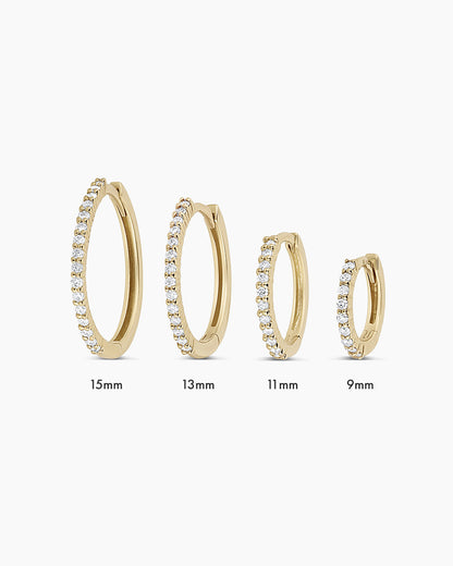 Diamond Pavé Single Huggie