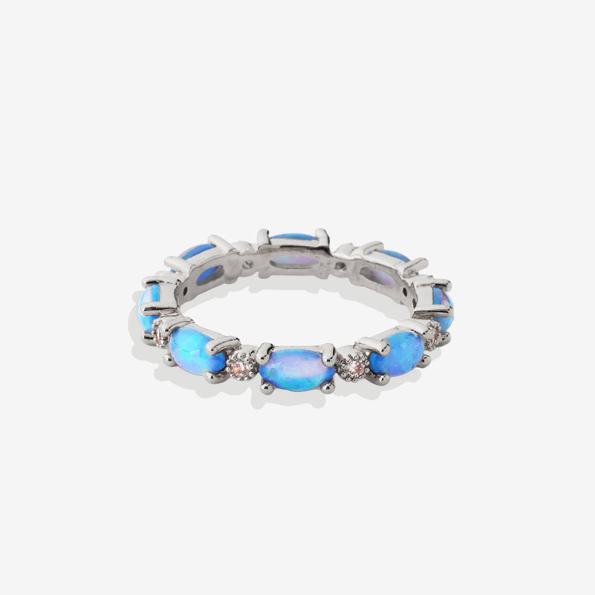 Bague d'éternité en opale de feu
