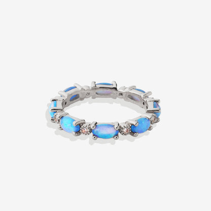 Bague d'éternité en opale de feu