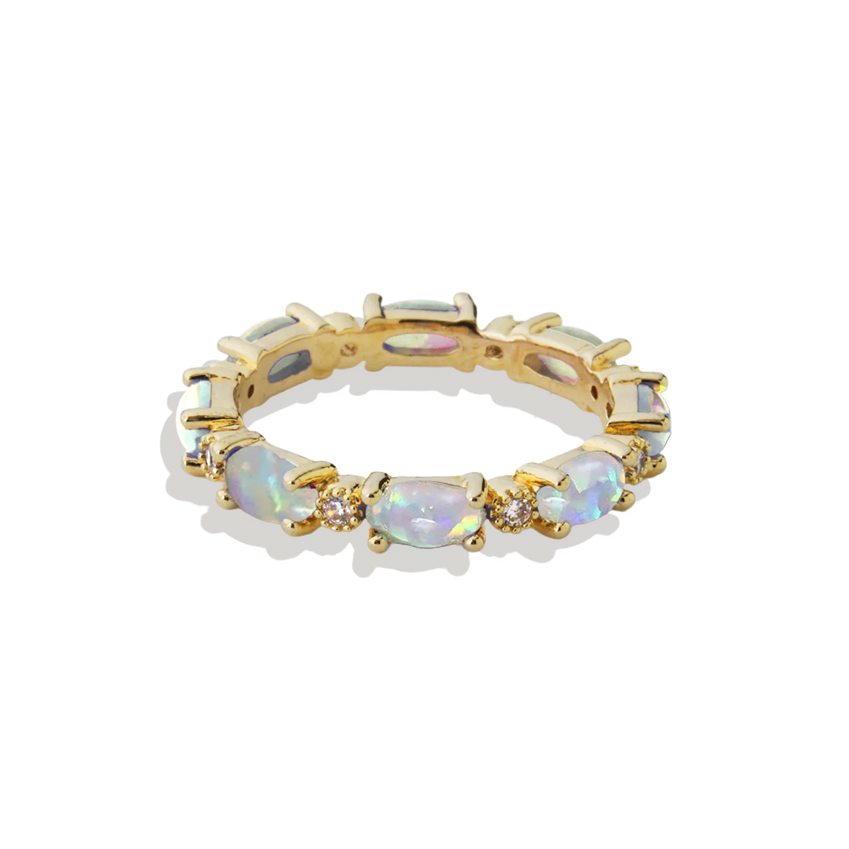 Bague d'éternité en opale de feu