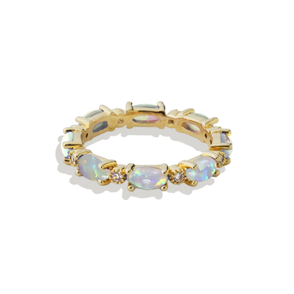Bague d'éternité en opale de feu