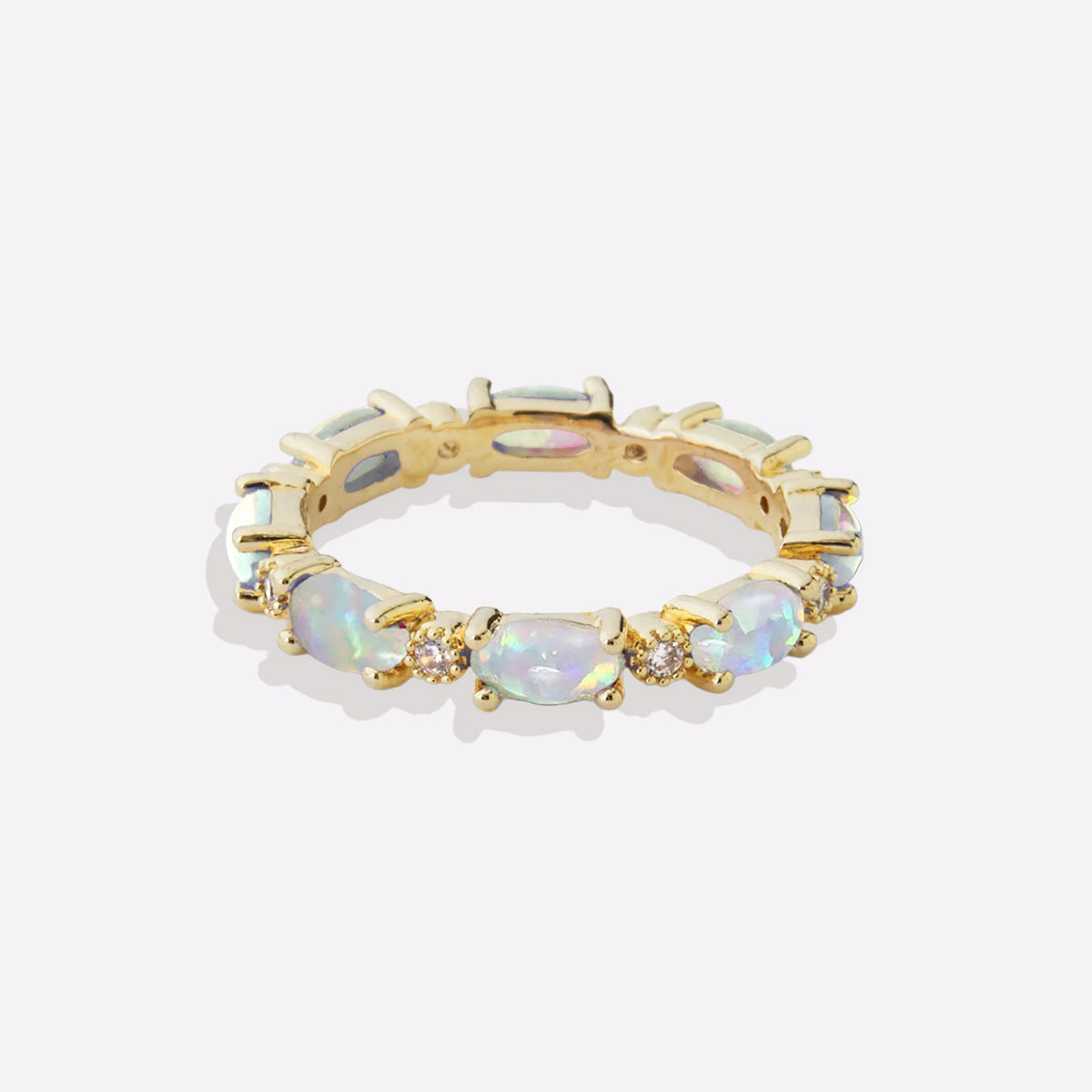 Bague d'éternité en opale de feu