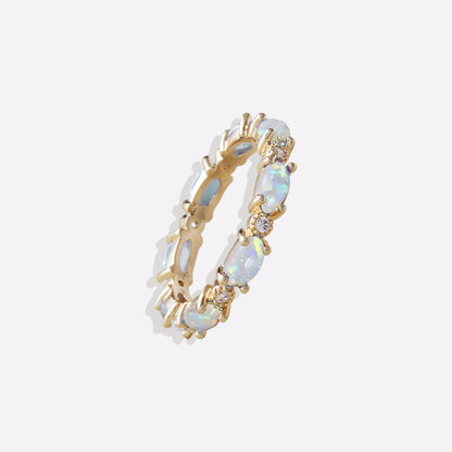 Bague d'éternité en opale de feu