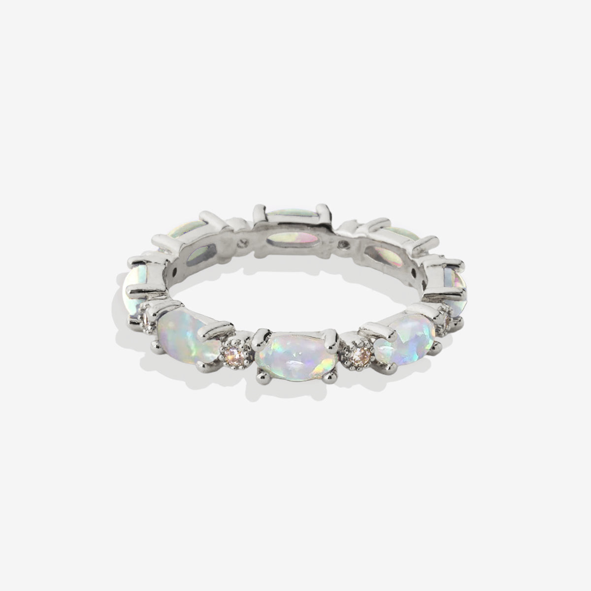 Bague d'éternité en opale de feu