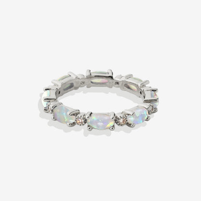 Bague d'éternité en opale de feu