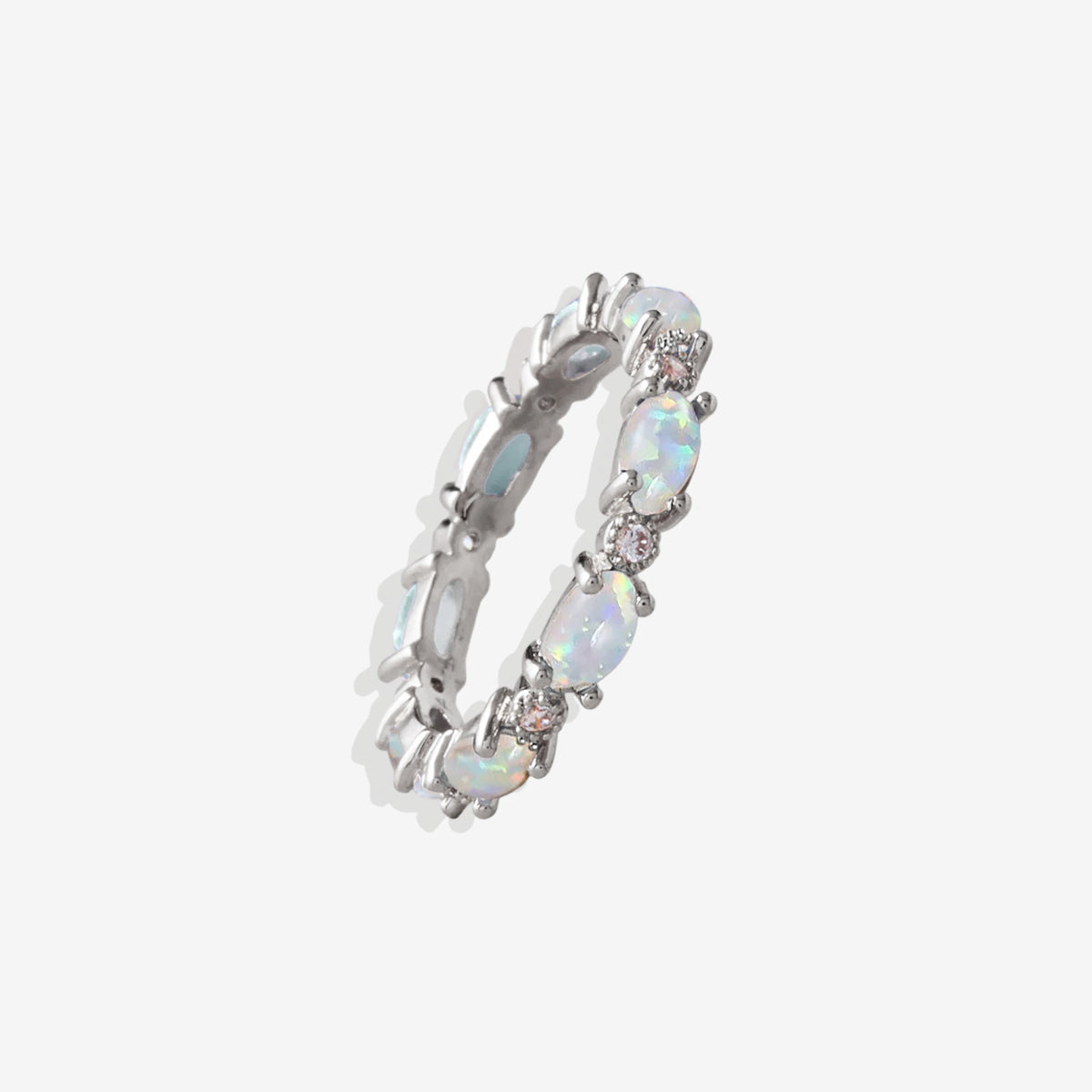 Bague d'éternité en opale de feu