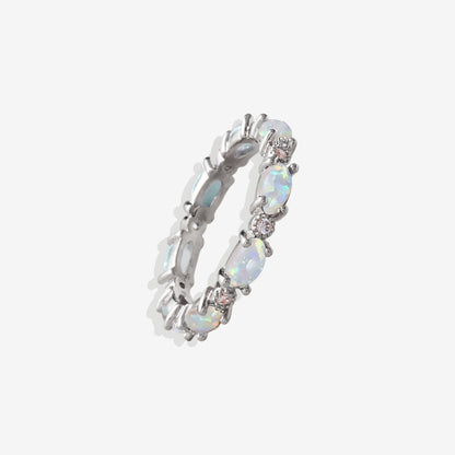 Bague d'éternité en opale de feu