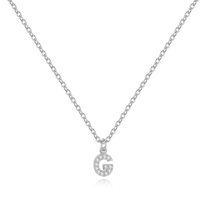 Pavé-Halskette mit Großbuchstaben