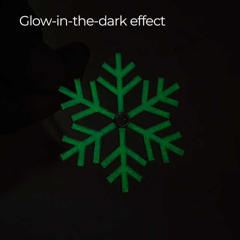 Décoration de Noël personnalisée en forme de flocon de neige phosphorescent