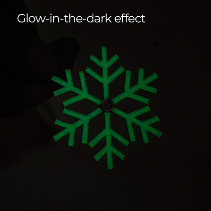Décoration de Noël personnalisée en forme de flocon de neige phosphorescent