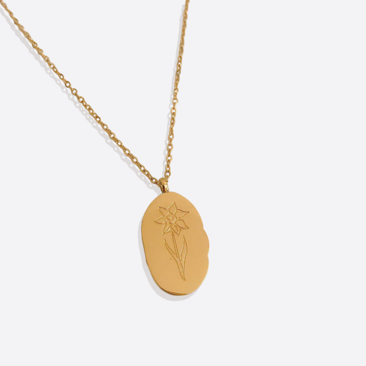 Collier pendentif fleur de naissance en or