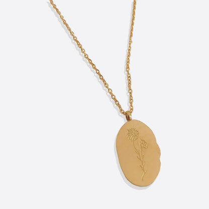 Collier pendentif fleur de naissance en or