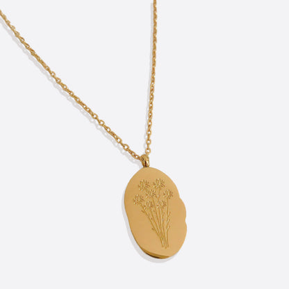 Collier pendentif fleur de naissance en or