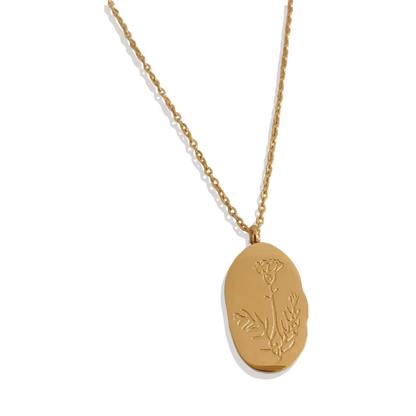 Collier pendentif fleur de naissance en or
