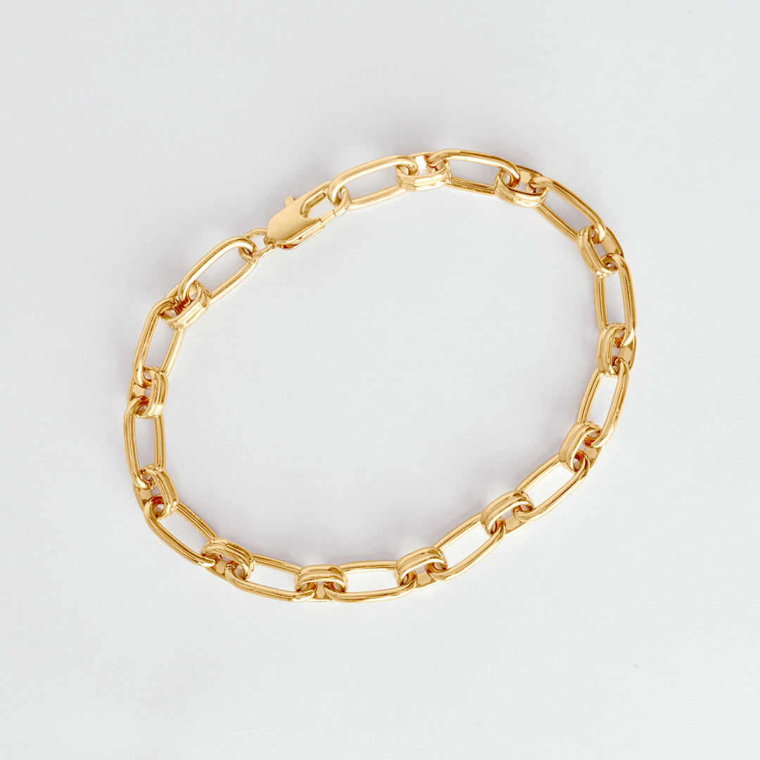 Bracelet chaîne trombone épais