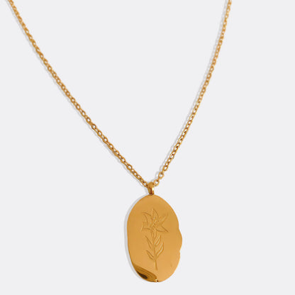 Collier pendentif fleur de naissance en or