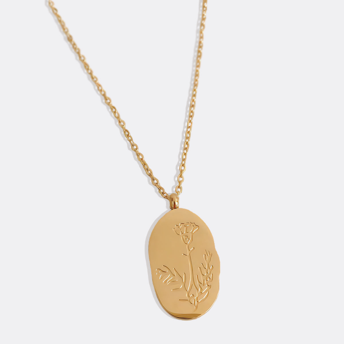Collier pendentif fleur de naissance en or