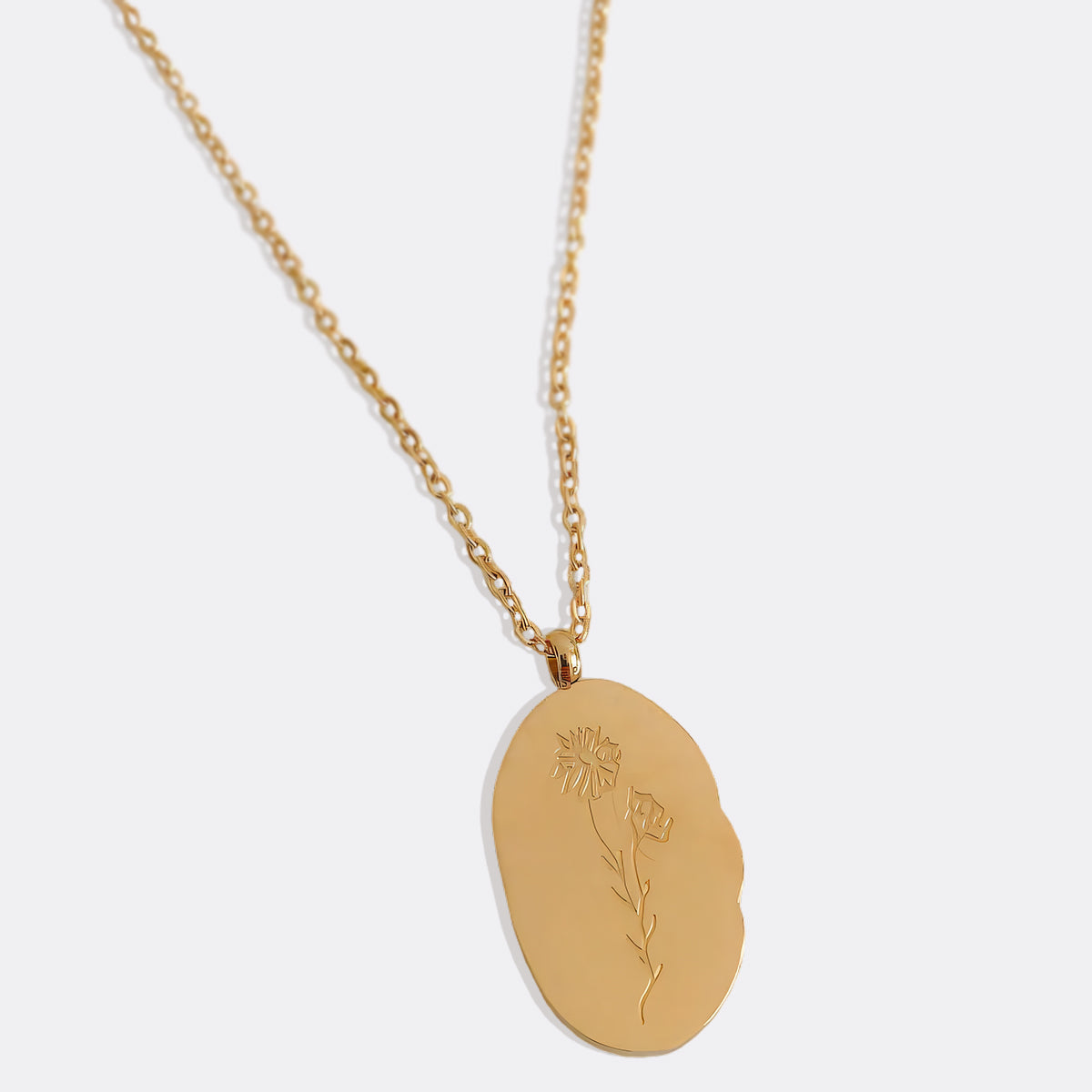 Collier pendentif fleur de naissance en or