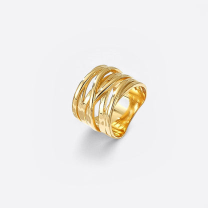 Bague de déclaration enroulée de fil