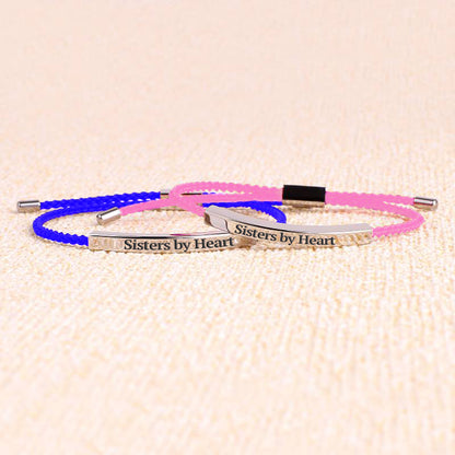 Bracelet Inspiré « Pas sœurs de sang, mais sœurs de cœur »
