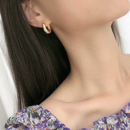 Boucles d'oreilles créoles épaisses et creuses