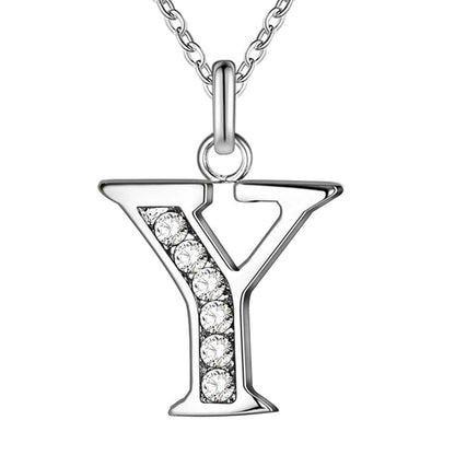 Collier satellite avec lettres en cristal