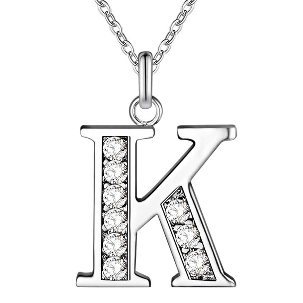 Collier satellite avec lettres en cristal