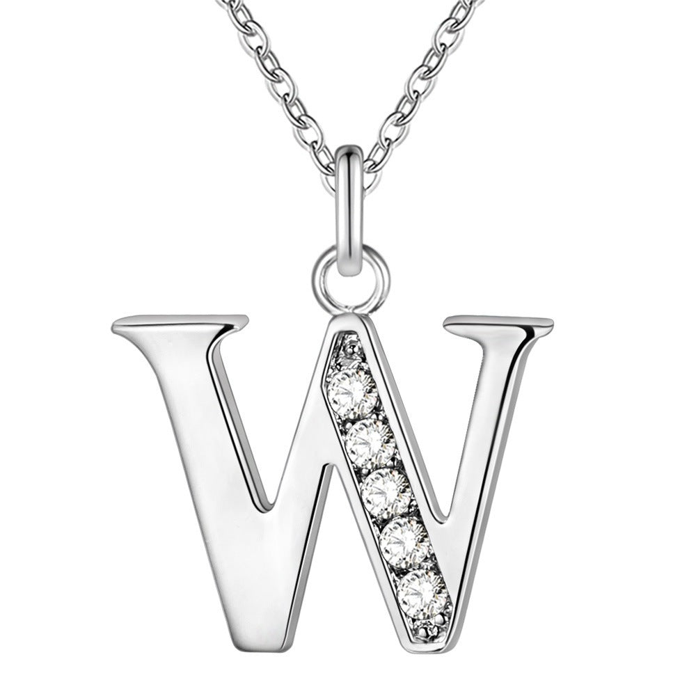 Collier satellite avec lettres en cristal