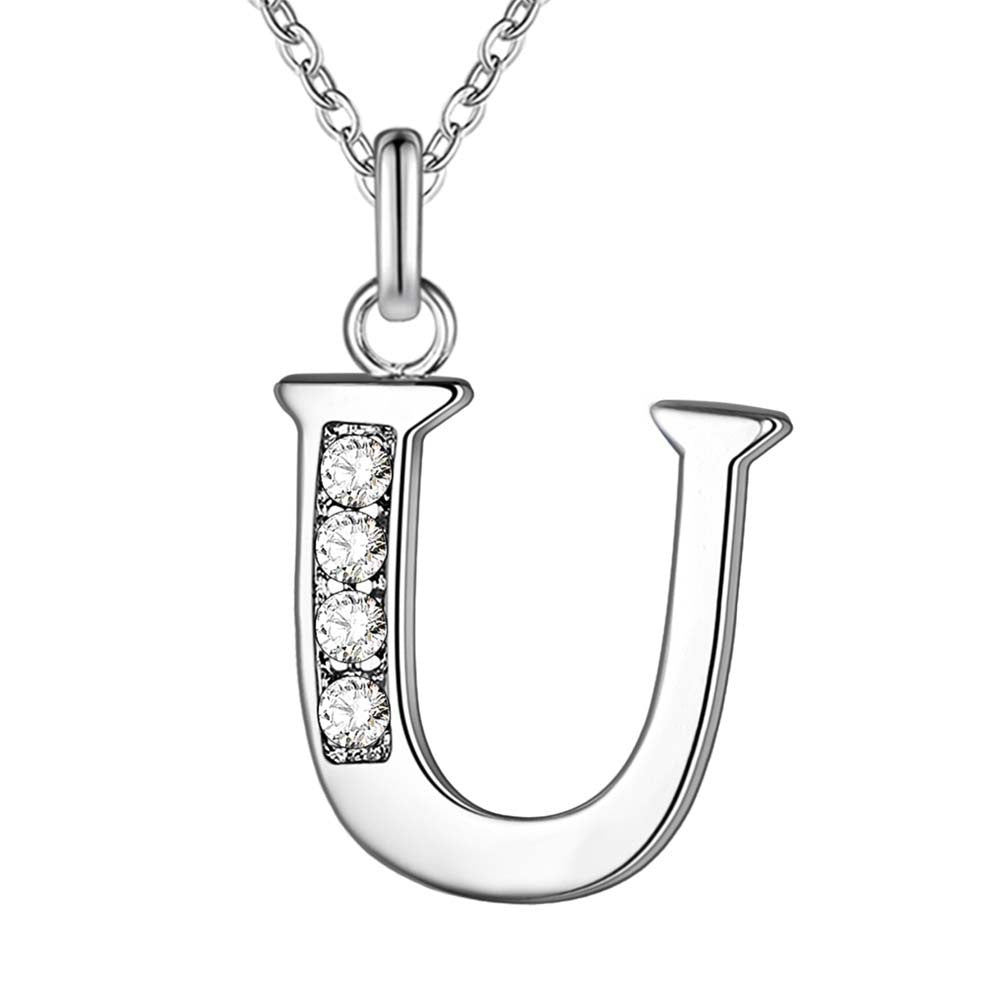 Collier satellite avec lettres en cristal