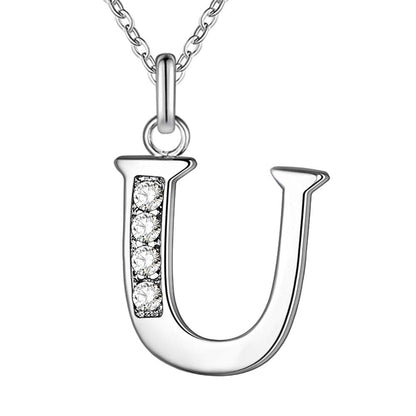 Collier satellite avec lettres en cristal