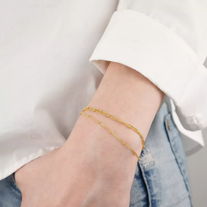 Bracelet chaîne satellite triple couche